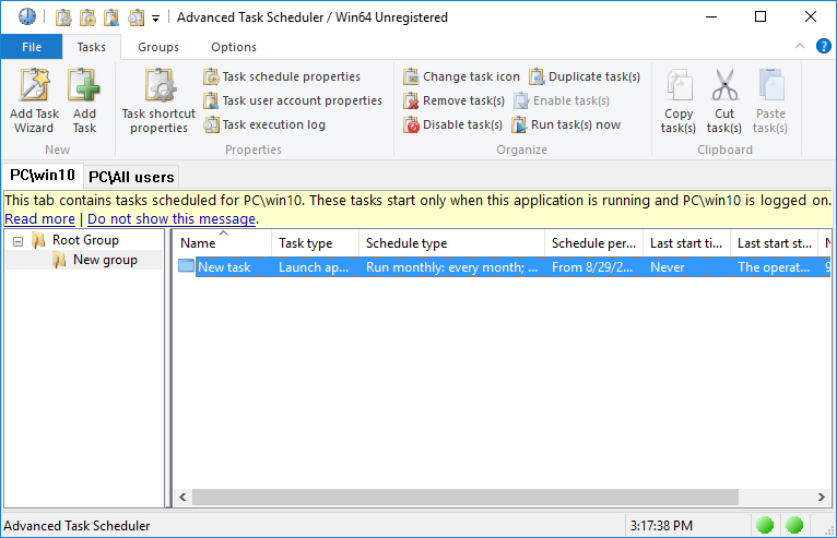 Click to view Advanced Task Scheduler 5.1.0.701 screenshot